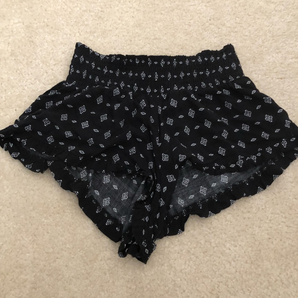 Black flowy shorts